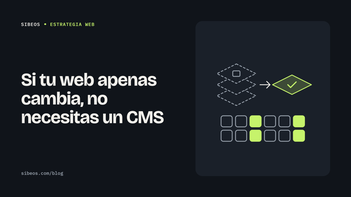 Si tu web apenas cambia, no necesitas un CMS